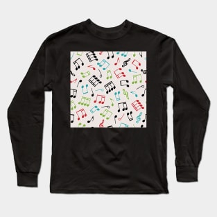 Musical Notes Pattern Long Sleeve T-Shirt